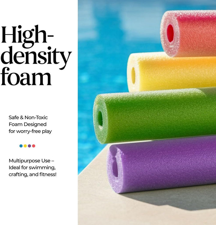 Pool Noodles Foam - Soft Large Rainbow Foam Noodle Tube, 6 Colors Bulk Swim Noodles, Multi-Purpose, Pool Toy, Floating Training Device, Exercise Aid, Craft Projects