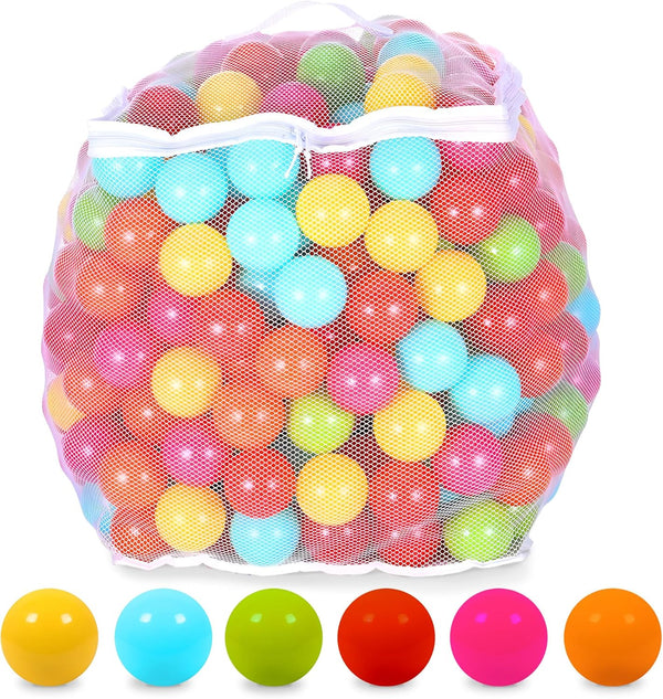 Play Pit Balls, Kids Plastic Toy Balls for Playpen, Bounce House, or Pool