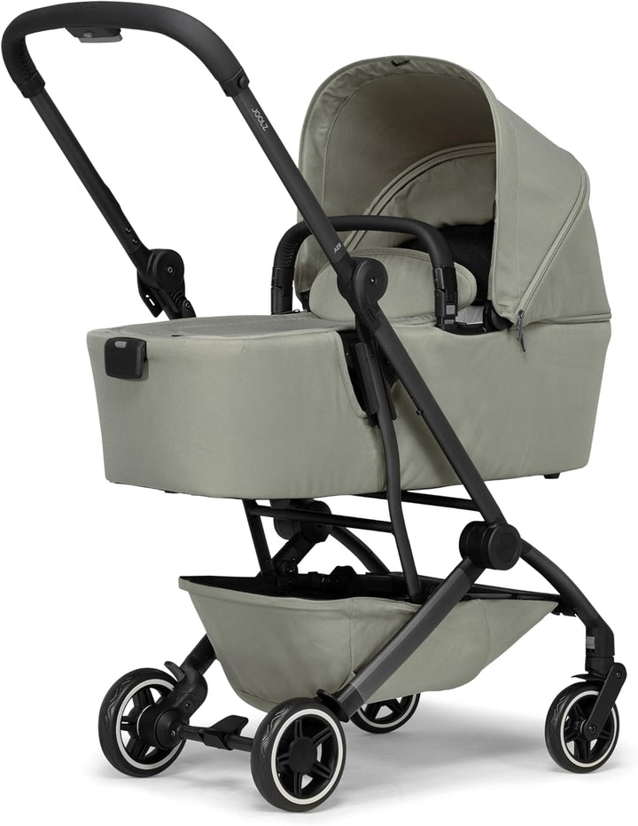 AER+ Carrycot for Newborn (0-6 Months) - One-Hand Foldable Cot - Breathable Mattress - Lightweight Stroller Bassinet for Baby (Up to 20Lbs)- Extended Sunhood - Water-Repellent (Sage Green)