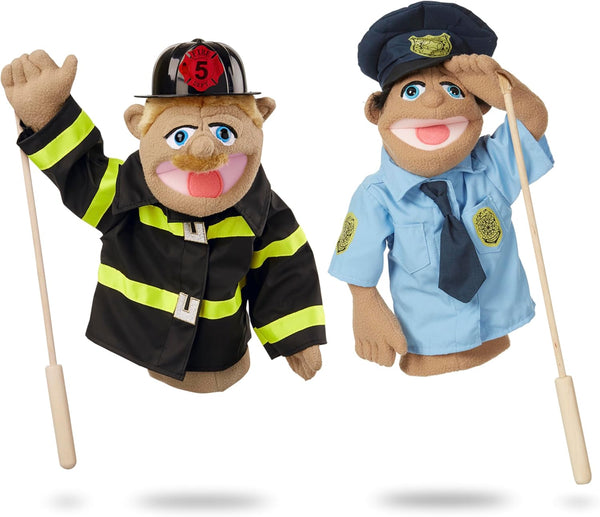 Rescue Puppet Set - Police Officer and Firefighter