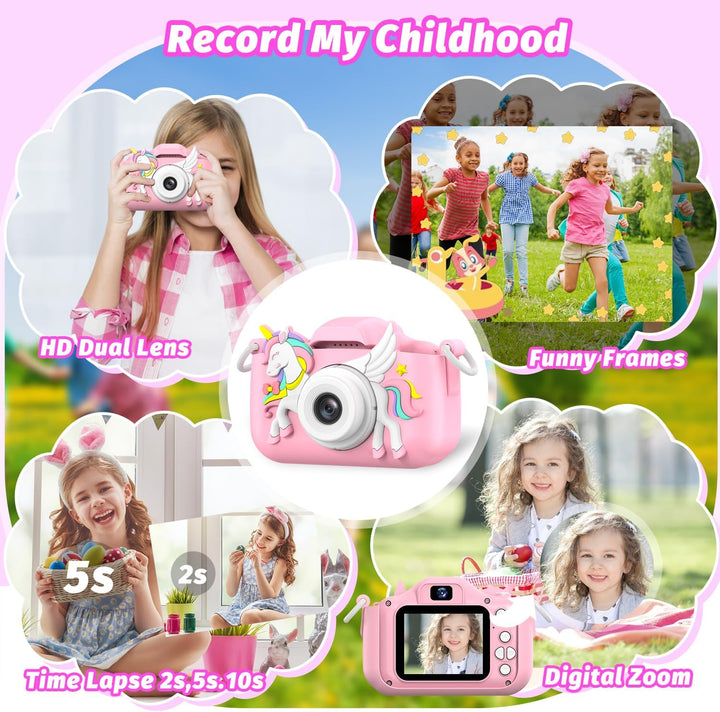 Children'S Camera Toys for Girls & Boys, 3-12 Years - 1080P HD Video Kids Digital Camera - Perfect for Christmas & Birthday Gifts