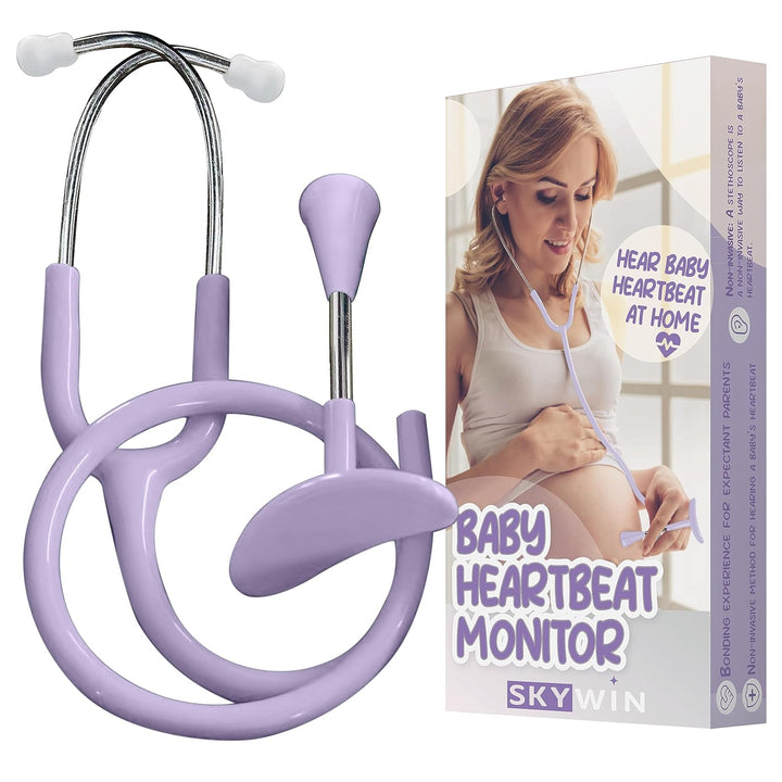-Fetal Heartbeat Monitor, Fetoscope Heart Beat Monitors for Pregnancy Detection - 24 Weeks, Baby Heartbeat Monitor Pregnancy, at Home Fetal Heartbeat Monitor with the Stethoscope (White)