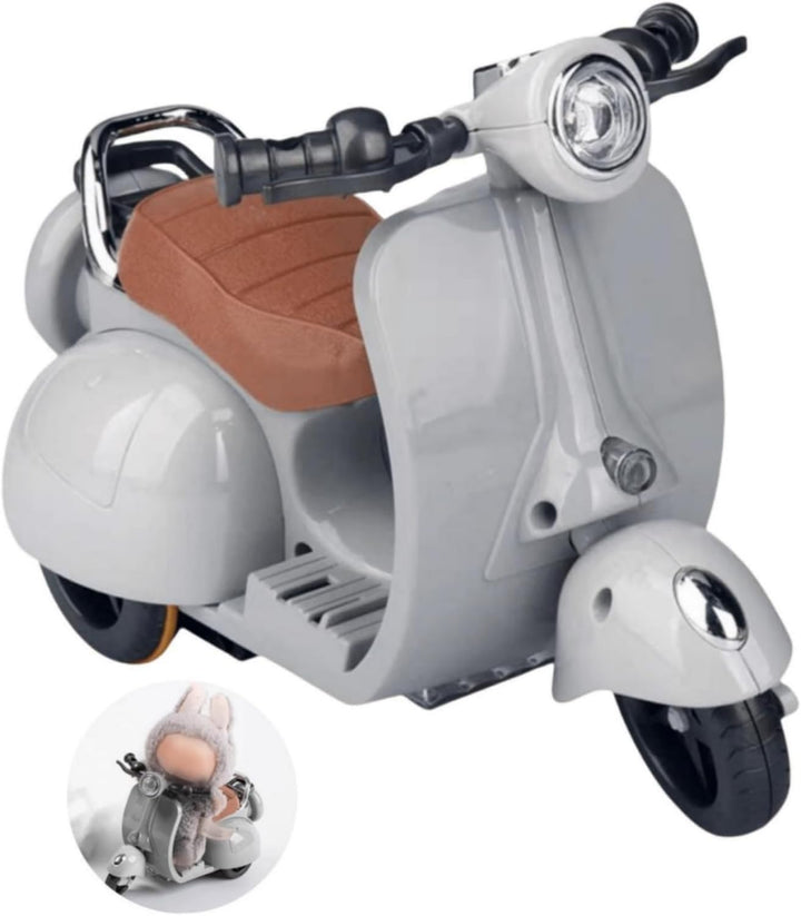 Scooter Toy - with Light and Music, Big into Energy Cute Have a Seat Motorcycles, Interactive Rotating Decor Desktop Ornaments Accessories Collectors (Blue)