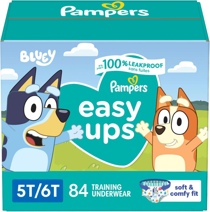 Training Pants - Easy Ups Boys & Girls Bluey - Size 3T-4T, 124 Count, Children'S Potty Underwear (Packaging May Vary)
