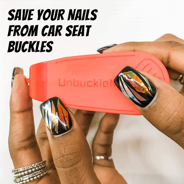 Car Seat Buckle Release Tool - Easy Opener Aid for Arthritis, Long Nails, Older Kids - Button Pusher for Infant, Toddler, Convertible 5 Pt Harness Car Seats - as Seen on Shark Tank (Aqua)