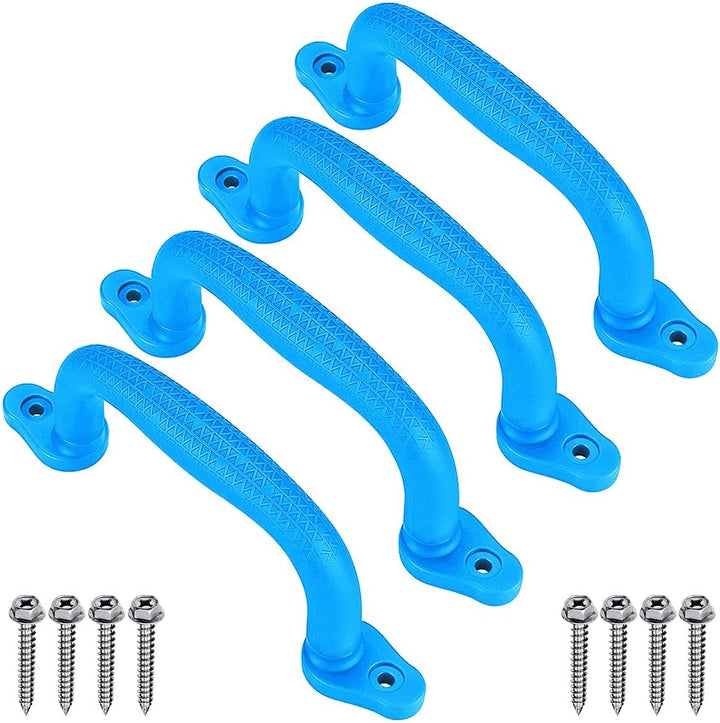 Set of 4 Safety Playground Handles,Swing Set Kids Safety Hand Grips for Playset, Climbing Frame, Play House,Climbing Frame, Play House Handles(Green)