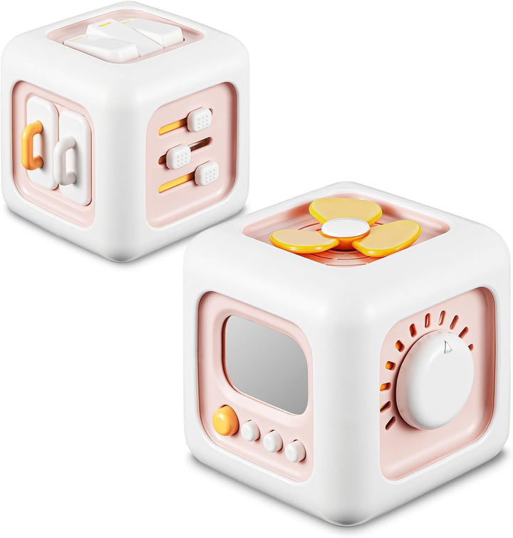 Busy Cube Toys for 1 Year Old Boy, Montessori Toys for 1+ Year Old, Travel Sensory Toys for Toddlers 1-3, Learning Fine Motor Skills| 1St Birthday Gifts Boy 9 12 Months +