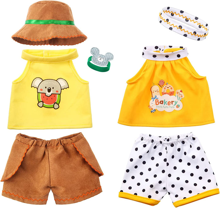 Set of 2 Unicorn Skirt Teddy Bear Clothes Outfit Fits Most 14" - 18" Bear Plush Stuffed Animal Outfit Build a Bear Doll Clothes and Make Your Own Stuffed Animals(Unicorn Style, Fit 14"-18")