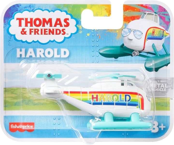 Fisher-Price GYV67 Rainbow Harold Push-Along Toy Helicopter for Preschool Kids Ages 3 Years and Up, Multicolor, 4.0 Cm*4.0 Cm*8.5 Cm