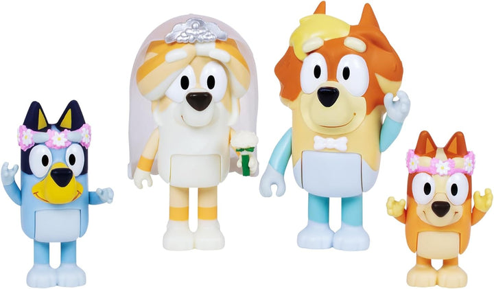 Figure 4-Packs, Halloween, 2.5" Poseable, Bingo, Chloe & Lucky Dressed in Halloween Costumes, with Accessories, Kids Can Recreate Their Favorite Moments