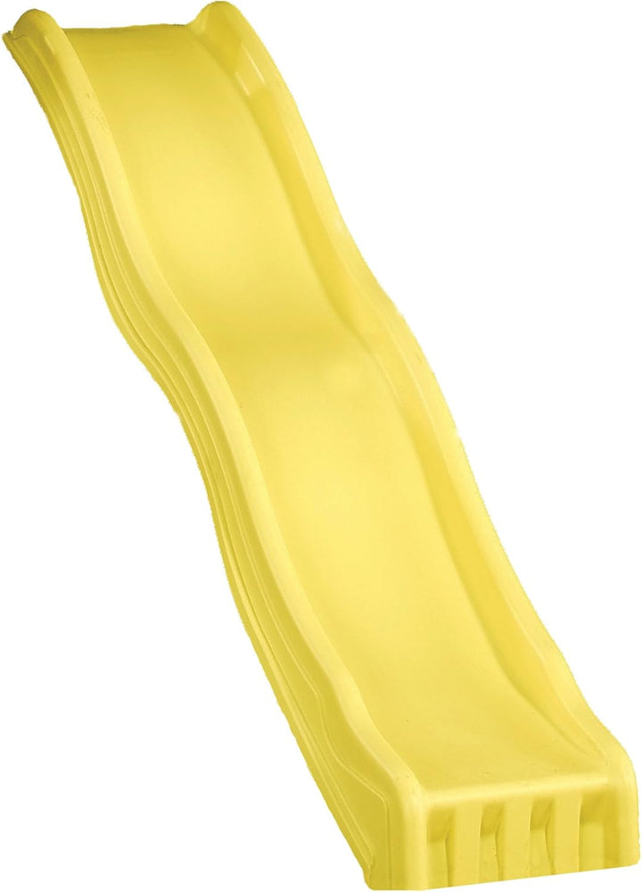 WS 8334 Cool Wave Plastic Slide for 4' Swing Set Decks with Included Safety Handles, Yellow (Amazon Exclusive)