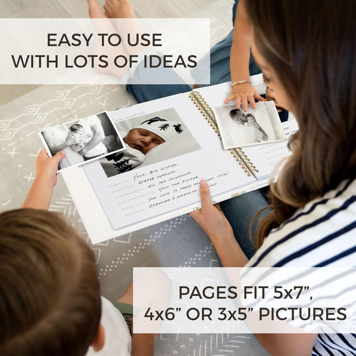 Keepsake Baby Memory Book for Boys & Girls – Timeless First 5 Year Baby Book Photo Album – Gender Neutral Journal Scrapbook - Record a Milestone for Every Event from Birth to Age 5