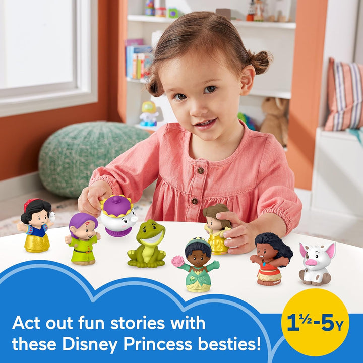 Little People Toddler Toys Disney Princess Story Duos 8-Piece Figure Set for Pretend Play Kids Ages 18+ Months