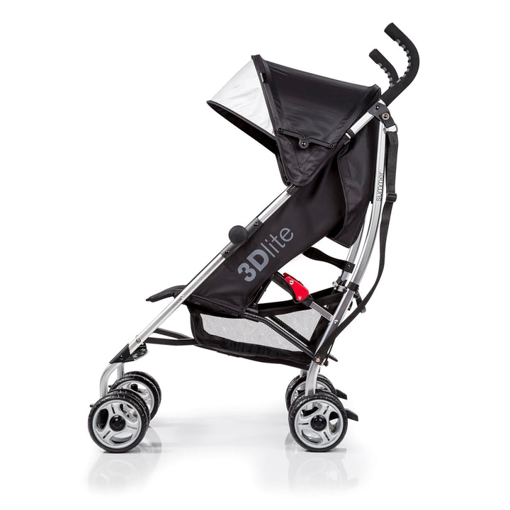 3Dlite Convenience Stroller, Black - Lightweight Stroller, Large Seat Area, Mesh Siding, 4 Position Recline, Extra Large Storage Basket, Infant Stroller for Travel