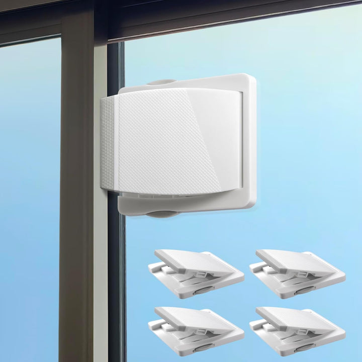 Sliding Door Lock, 2 Pack Child Safety Sliding Glass Door Lock for Sliding Glass Doors, Sliding Windows, Sliding Closet, Etc. Easy to Installation Provides More Security for Your Baby and Pets