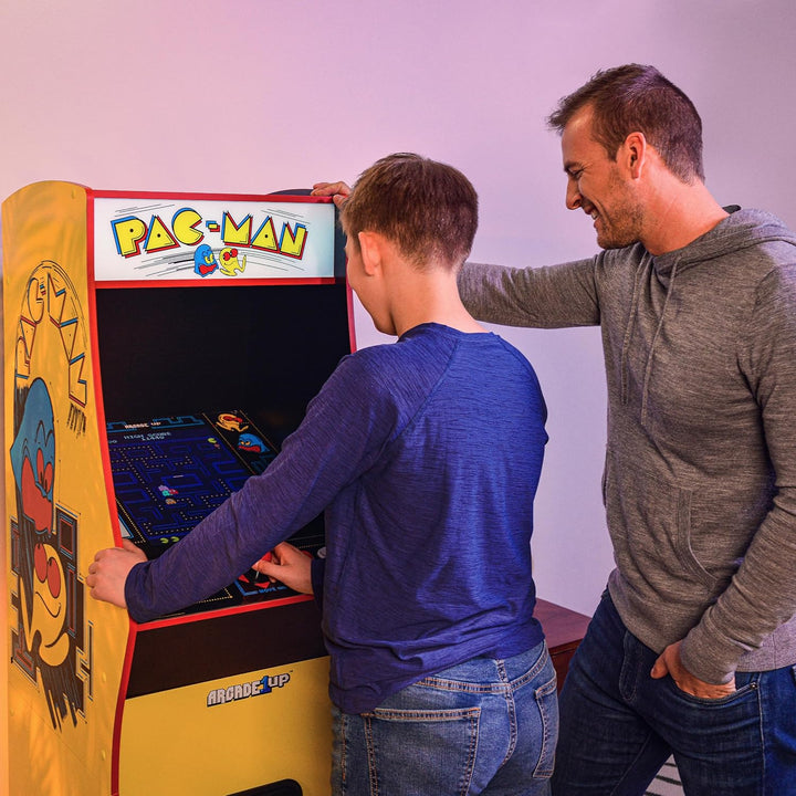 PAC-MAN Deluxe Arcade Machine, Built for Your Home, with 5-Foot-Tall Full-Size Stand-Up Cabinet, 14 Classic Games, and 17-Inch Screen