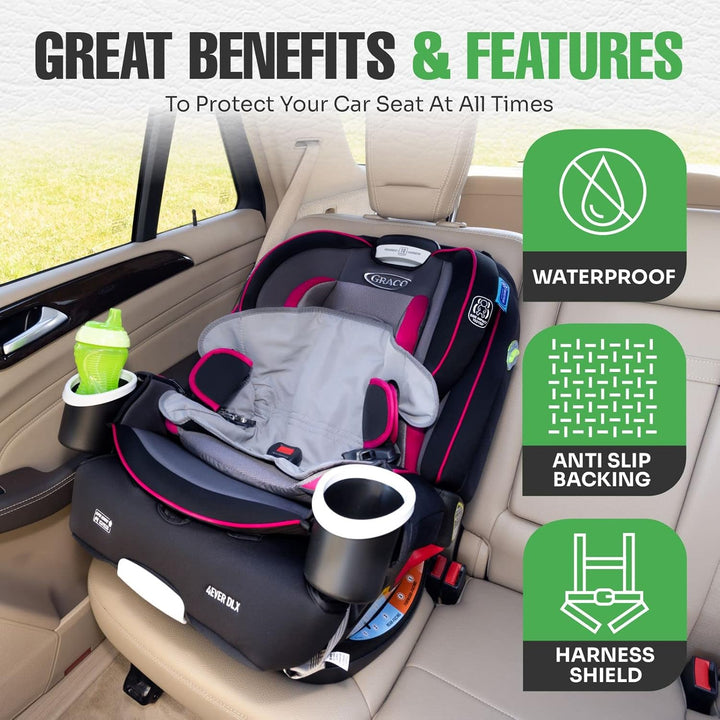 Child Car Seat Saver Waterproof Liner 100% Leak Free Pad for Baby Stroller, Piddle Pad for Potty Training Toddlers, Car Seat Liner with anti Slip Vinyl Backing