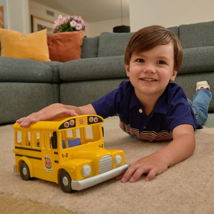Official Musical Yellow School Bus, Plays Clips from ‘Wheels on the Bus,’ Featuring Removable JJ Figure – Character Toys for Babies, Toddlers, and Kids