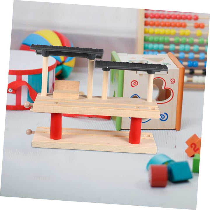 1Set Train Station Platform Educational DIY Plaything for Enhance Creativity Imagination with Interactive Railway Model for Early Learning