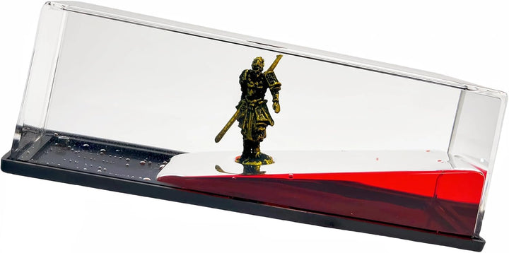 Unsinkable Black Myth Wukong Action Figure Fun Toys Enthusiasts Acrylic Paperweight for Car Desk Decorations Liquid Wave Cruise Ship Fluid Drift Bottle Boat in a Box Toys (Gold)