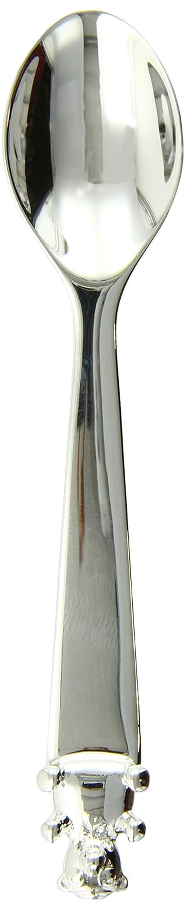 Sterling Silver Bear Feeding Spoon - Premium Quality Food Grade Standard .925 Solid Sterling Silver Spoon - Engravable Gift for Baby with a Beautiful Gift Box