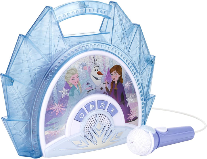 Disney Frozen Karaoke Microphone with Bluetooth Speaker for Fans of Disney Toys, Kids Karaoke Machine with Built in Music
