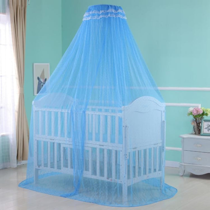 Baby Infant Toddler Bed Dome Cots Mosquito Netting Hanging Bed Net Mosquito Bar Frame Palace-Style Crib Bedding Set (Pink Mosquito Netting Only, without Stand)