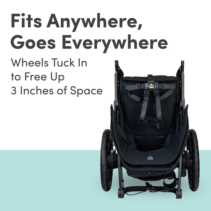 Wayfinder Jogging Stroller with Independent Dual Suspension, Air-Filled Tires, and 75-Pound Weight Capacity, Nightfall