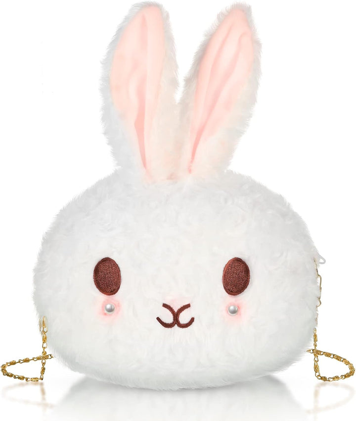 Crossbody Bag Cute Plush Purse Backpack Kawaii Wallet Girls Cartoon Animal Lolita Bag with Chain Strap