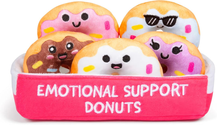 Emotional Support Chicken Nuggets by Relatable, Cuddly Stuffed Animals and Toys, Squishy Toys and Plushies, Great Gift Ideas for Loved Ones of All Ages, Includes 5 Plushies with Carrying Basket