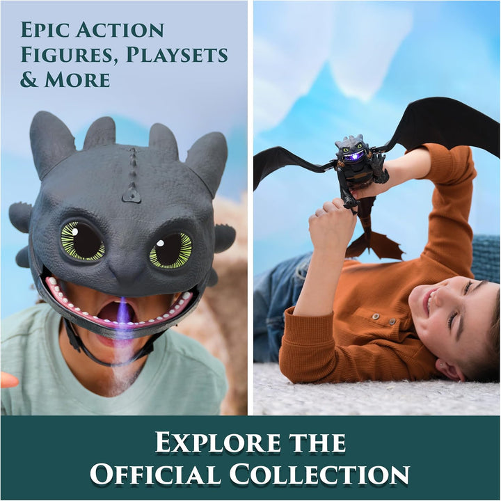 How to Train Your Dragon, Hug and Glide Toothless Plush Toy, 12” Dragon Stuffed Animal, Kids Toys for Boys Ages 4 and Up