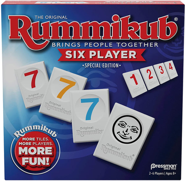 Rummikub Six Player Edition - the Classic Rummy Tile Game - More Tiles and More Players for More Fun! by  , Blue