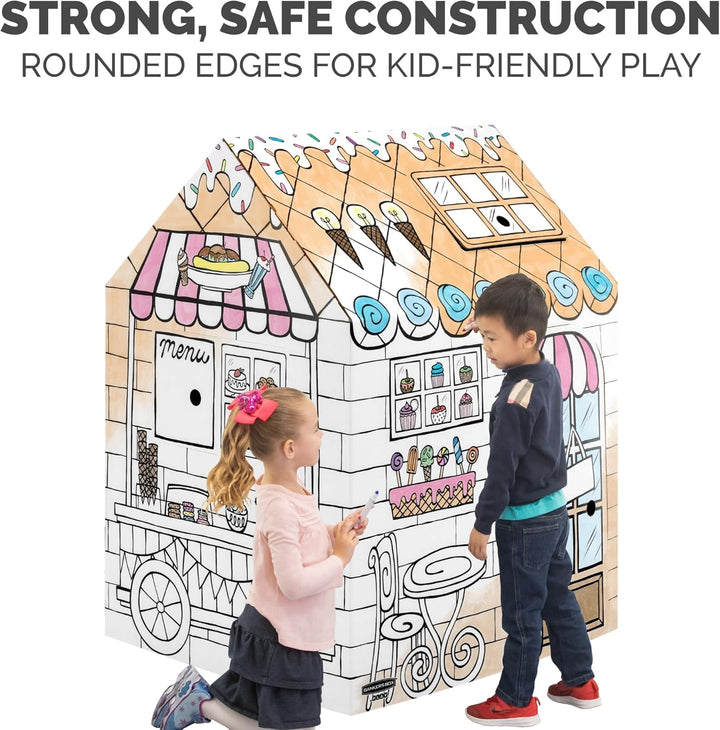 at Play Color in Treats N' Eats Playhouse, Cardboard Playhouse and Life Size Craft Activity for Kids and Families