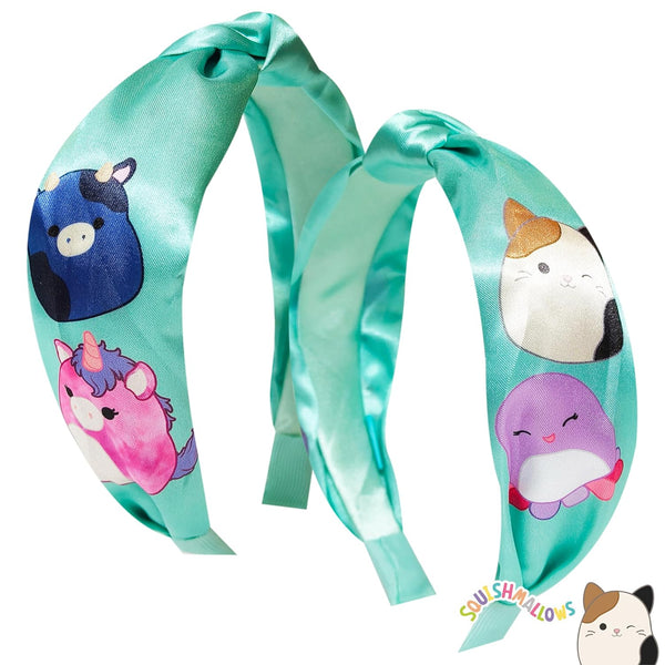 Squishmallows Licensed Knotted Headband - Thick Headbands for Girls - One Size Fit All - Hair Accessories for Her Ages 8+