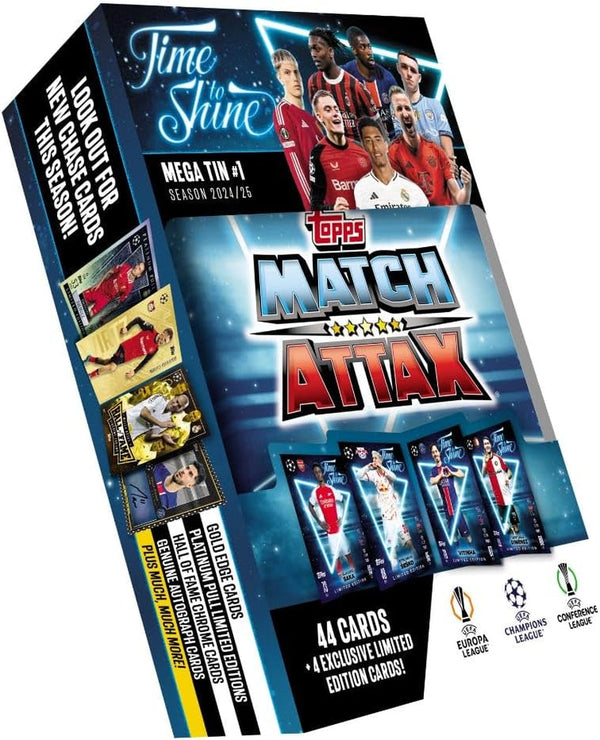 Match Attax 24/25 - Random Mega Tin - Contains 44 Match Attax Cards plus 4 Exclusive Les