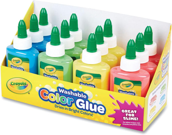 Washable Color Glue PK Tray, Us:One Size, Multicolor 12/Pkg