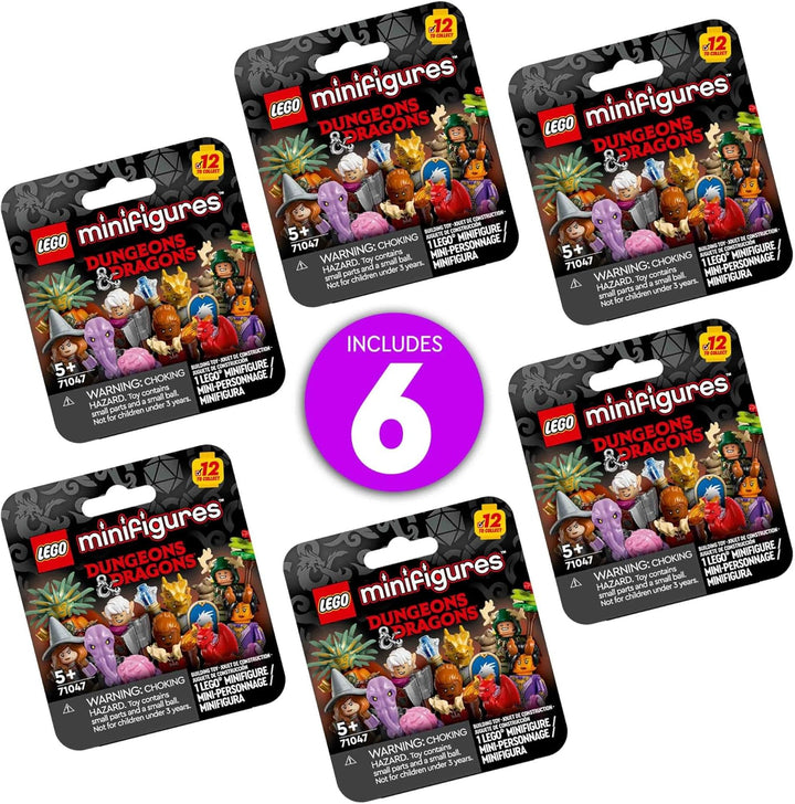 Minifigures Dungeons & Dragons 6 Pack - Toy for Boys & Girls Ages 5+ - Collectible Figures for Kids & Adult Fans - Dungeons & Dragons Gift - 66765