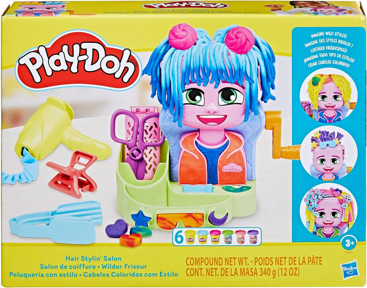 Hair Stylin' Salon Playset with 6 Cans, Pretend Play Toys for Girls and Boys Ages 3 and Up