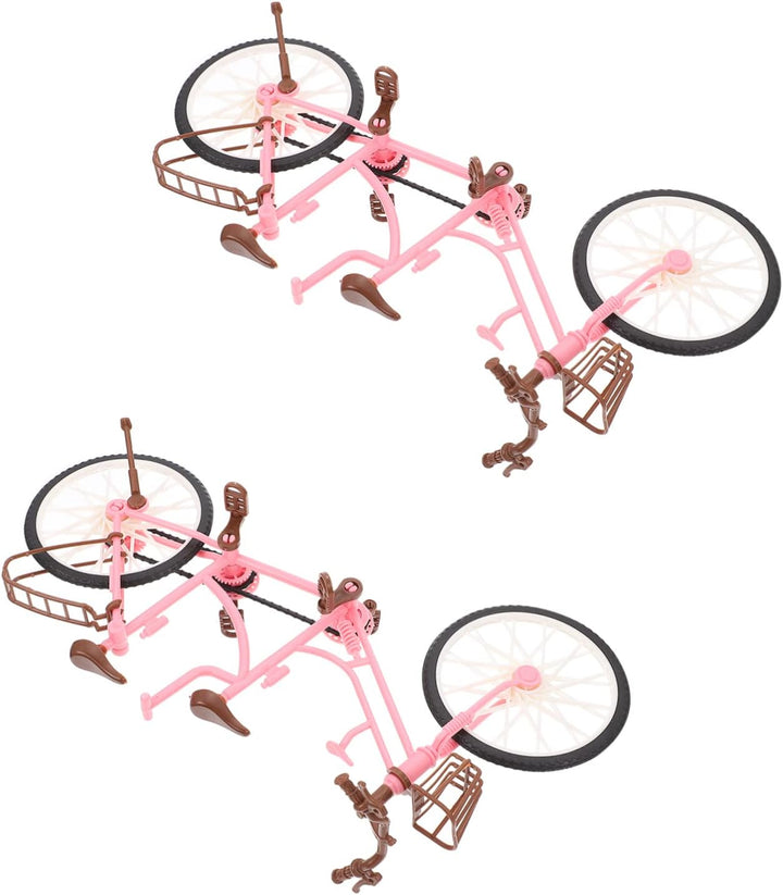 Two-Seater Bicycle Practical Bike Adornment Cycle Model Sculpture Art Ornaments Bike Plaything Desktop