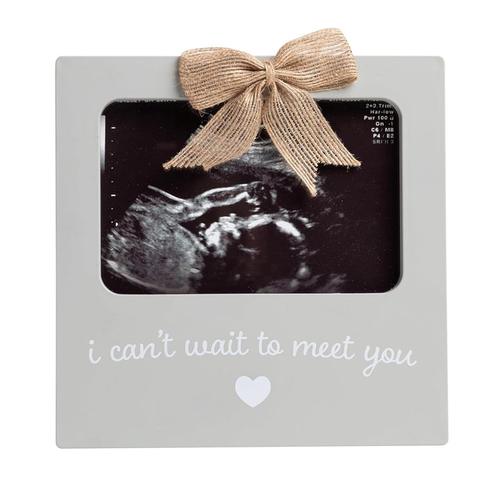 Babyprints and Sonogram Hello Little One Collage Frame, Baby Handprint, Footprint and Ultrasound Baby Keepsake Frame, Pregnancy Announcement, Gender-Neutral, White