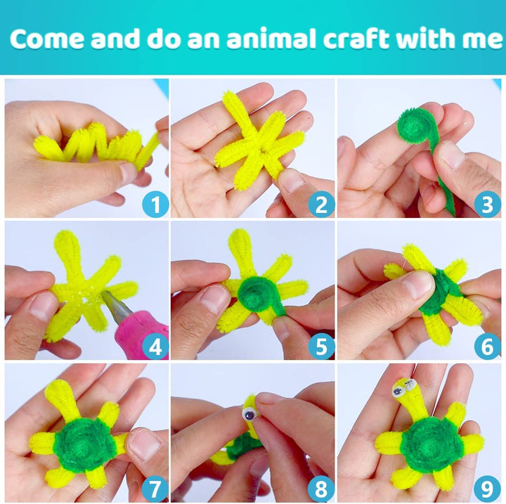 200Pcs 20Colors, Pipe Cleaners, Chenille Stems, Pipe Cleaners for Crafts, Pipe Cleaner Crafts, Art and Craft Supplies