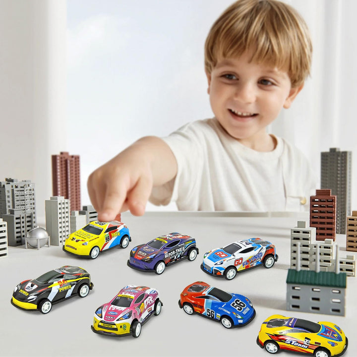 30 Mini Race Cars for Classroom Prizes, Party Favors for Kids 4-8 Years Old, Bulk Small Pull Back Car Toys for Treasure Box, Mini Toys Cars for Boys and Girls