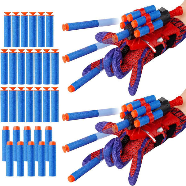 Set of 2 Spider Web Shooters Wrist Launcher Web Shooter Spider Gloves Web-Shooters for Kids