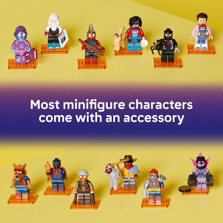 Minifigures Spider-Man: across the Spider-Verse 6 Pack - Spider-Man Toys for Boys & Girls, Ages 5+ - Pretend Play Action Figures for Kids - Gift for Birthdays - 66797
