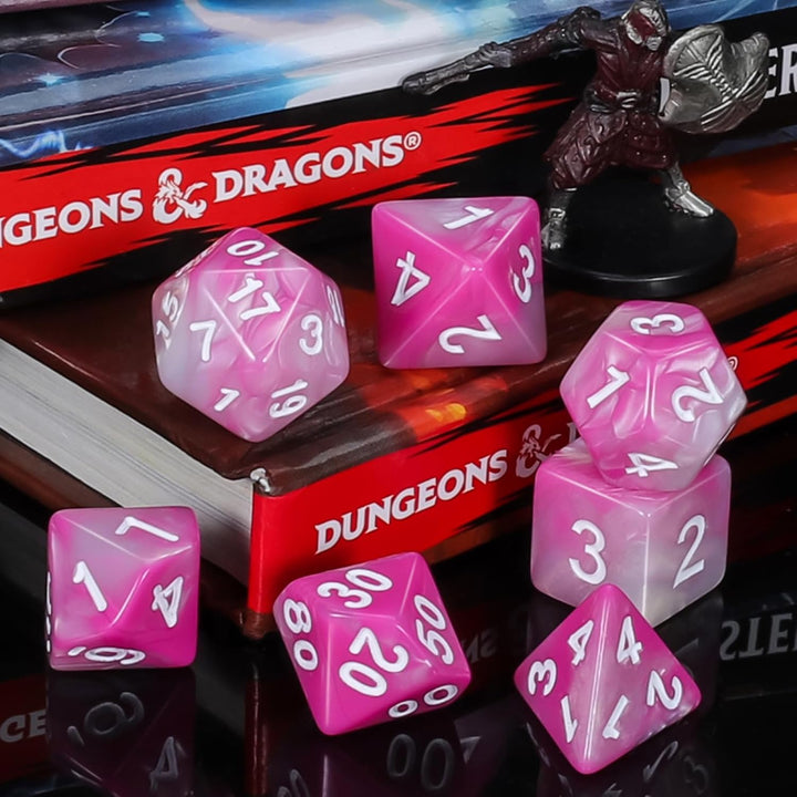 DND Dice Sets - 6 X 7 Polyhedral Dice (42Pcs) with 6 Drawstring Bags for Dungeons and Dragons, RPG, Mtg,Role Playing Table Game