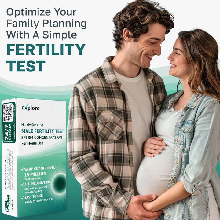[1-Pack] Male Fertility Test Kit Clear Interpretation, Rapid Result of Sperm Test for Men, Home Test Kit for Sperm Check Fertility Test with Accurate Result in 10 Mins of Sperm Testing at Home