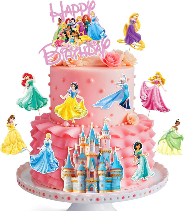 Princess Cake Topper, Princess Cake Decorations Prin Cess Cake Toppers, Fantastic Happy Birthday Prin Cess Cake Topper, Prin Cess Cake Toppers for Girls Birthday Baby Shower Party
