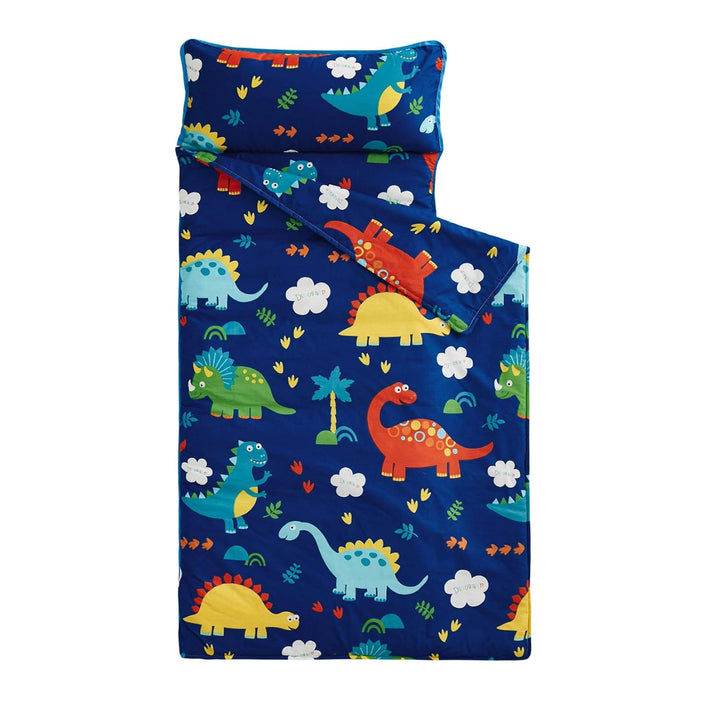 - Toddler Nap Mat with Pillow and Blanket, 100% Cotton Fabric, for Kids Boys Girls Ages 3 plus in Daycare Kindergarten Preschool, Roll up Sleeping Bag, Gray Spaces, Standard
