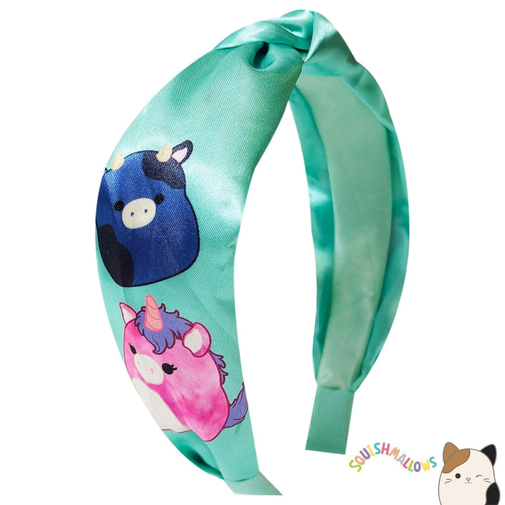 Squishmallows Licensed Knotted Headband - Thick Headbands for Girls - One Size Fit All - Hair Accessories for Her Ages 8+