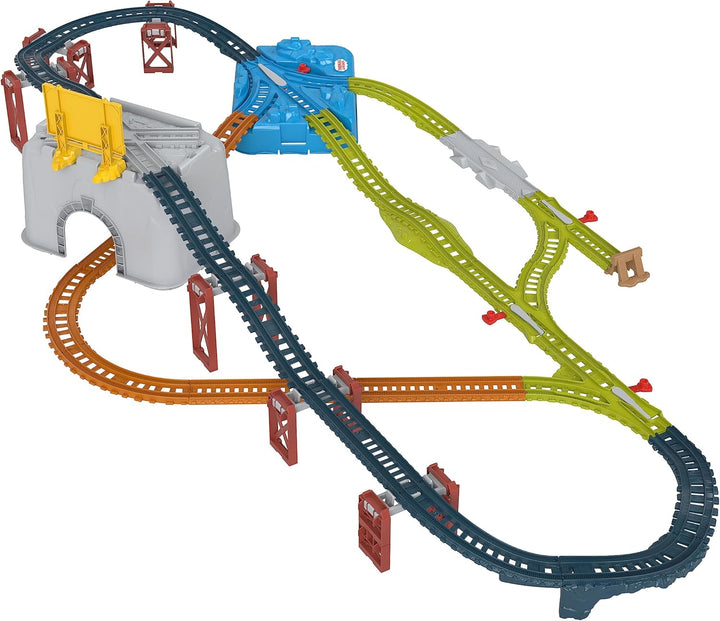 ​ Toy Train Tracks Set, Connect & Build Bucket, 34-Piece Expansion Pack for Diecast & Motorized Trains, Kids Ages 3+ Years